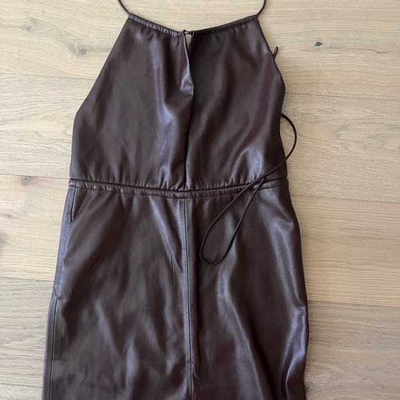 Mango Leather-effect halter dress - Picture 3 of 4